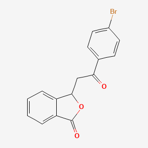molecular formula C16H11BrO3 B2872917 3-(2-(4-bromophenyl)-2-oxoethyl)isobenzofuran-1(3H)-one CAS No. 702648-88-2