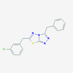 molecular formula C17H13ClN4S B287293 3-Benzyl-6-(3-chlorobenzyl)[1,2,4]triazolo[3,4-b][1,3,4]thiadiazole 