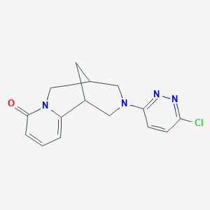 molecular formula C15H15ClN4O B2872930 3-(6-chloropyridazin-3-yl)-1,2,3,4,5,6-hexahydro-8H-1,5-methanopyrido[1,2-a][1,5]diazocin-8-one CAS No. 1351840-72-6