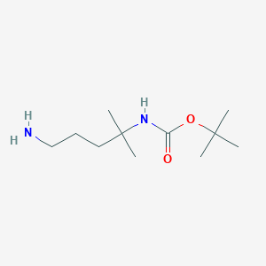 molecular formula C11H24N2O2 B2872932 Tert-butyl N-(5-amino-2-methylpentan-2-yl)carbamate CAS No. 2155450-03-4