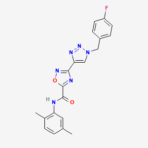 N~5~-(2,5-dimethylphenyl)-3-[1-(4-fluorobenzyl)-1H-1,2,3-triazol-4-yl]-1,2,4-oxadiazole-5-carboxamide