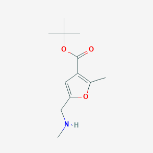 molecular formula C12H19NO3 B2872946 Tert-butyl 2-methyl-5-(methylaminomethyl)furan-3-carboxylate CAS No. 2248269-84-1