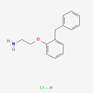 molecular formula C15H18ClNO B2872949 2-(2-Benzylphenoxy)ethylamine hydrochloride CAS No. 10429-44-4; 473391-30-9