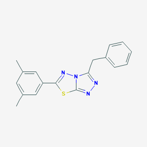 molecular formula C18H16N4S B287295 3-Benzyl-6-(3,5-dimethylphenyl)[1,2,4]triazolo[3,4-b][1,3,4]thiadiazole 