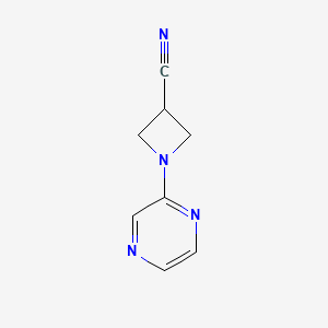 molecular formula C8H8N4 B2872957 1-(Pyrazin-2-yl)azetidine-3-carbonitrile CAS No. 2034418-40-9