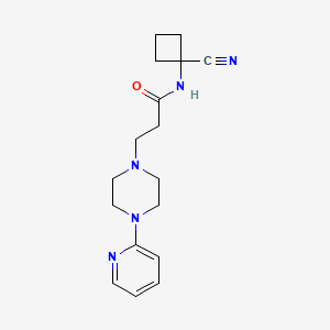molecular formula C17H23N5O B2872965 N-(1-Cyanocyclobutyl)-3-(4-pyridin-2-ylpiperazin-1-yl)propanamide CAS No. 1436133-49-1