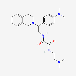 molecular formula C25H35N5O2 B2872986 N1-(2-(3,4-dihydroisoquinolin-2(1H)-yl)-2-(4-(dimethylamino)phenyl)ethyl)-N2-(2-(dimethylamino)ethyl)oxalamide CAS No. 941914-41-6