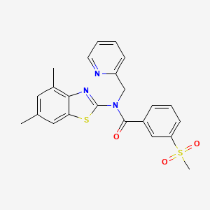 N-(4,6-dimethylbenzo[d]thiazol-2-yl)-3-(methylsulfonyl)-N-(pyridin-2-ylmethyl)benzamide