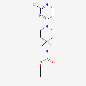 molecular formula C16H23ClN4O2 B2872996 Tert-butyl 7-(2-chloropyrimidin-4-yl)-2,7-diazaspiro[3.5]nonane-2-carboxylate CAS No. 2378506-99-9