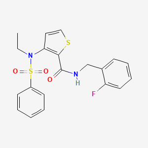 3-(N-ethylphenylsulfonamido)-N-(2-fluorobenzyl)thiophene-2-carboxamide
