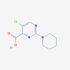 molecular formula C10H12ClN3O2 B2873007 5-Chloro-2-(piperidin-1-yl)pyrimidine-4-carboxylic acid CAS No. 329268-90-8