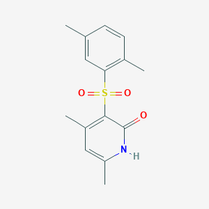 molecular formula C15H17NO3S B2873013 3-[(2,5-dimethylphenyl)sulfonyl]-4,6-dimethyl-2(1H)-pyridinone CAS No. 860787-70-8