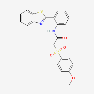 N-(2-(benzo[d]thiazol-2-yl)phenyl)-2-((4-methoxyphenyl)sulfonyl)acetamide