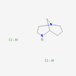 molecular formula C7H16Cl2N2 B2873038 1,4-Diazabicyclo[3.3.1]nonane dihydrochloride CAS No. 2225137-04-0