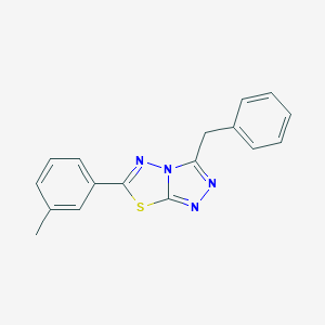 molecular formula C17H14N4S B287304 3-Benzyl-6-(3-methylphenyl)[1,2,4]triazolo[3,4-b][1,3,4]thiadiazole 