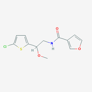 molecular formula C12H12ClNO3S B2873046 N-(2-(5-氯噻吩-2-基)-2-甲氧基乙基)呋喃-3-甲酰胺 CAS No. 2034403-56-8