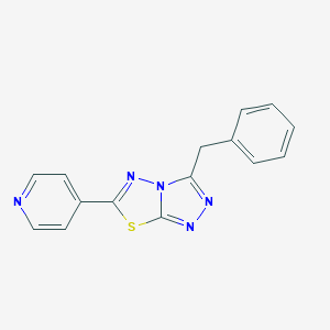 molecular formula C15H11N5S B287306 3-(苯甲基)-6-吡啶-4-基-[1,2,4]三唑并[3,4-b][1,3,4]噻二唑 