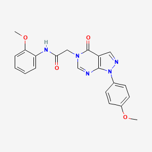 molecular formula C21H19N5O4 B2873067 N-(2-methoxyphenyl)-2-[1-(4-methoxyphenyl)-4-oxopyrazolo[3,4-d]pyrimidin-5-yl]acetamide CAS No. 841212-49-5