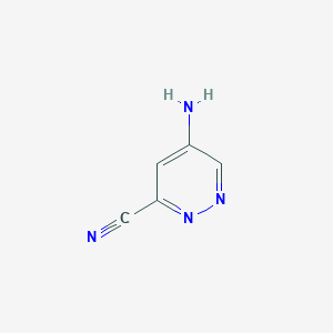 molecular formula C5H4N4 B2873077 5-氨基哒嗪-3-腈 CAS No. 2092024-09-2