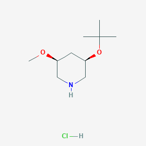 molecular formula C10H22ClNO2 B2873086 (3S,5R)-3-Methoxy-5-[(2-methylpropan-2-yl)oxy]piperidine;hydrochloride CAS No. 2580094-23-9