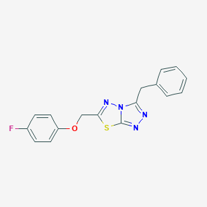 molecular formula C17H13FN4OS B287309 3-Benzyl-6-[(4-fluorophenoxy)methyl][1,2,4]triazolo[3,4-b][1,3,4]thiadiazole 