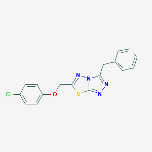 molecular formula C17H13ClN4OS B287310 3-Benzyl-6-[(4-chlorophenoxy)methyl][1,2,4]triazolo[3,4-b][1,3,4]thiadiazole 