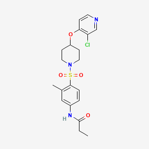 N-(4-((4-((3-chloropyridin-4-yl)oxy)piperidin-1-yl)sulfonyl)-3-methylphenyl)propionamide