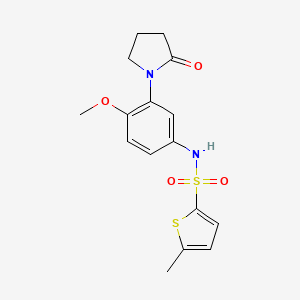 N-(4-methoxy-3-(2-oxopyrrolidin-1-yl)phenyl)-5-methylthiophene-2-sulfonamide