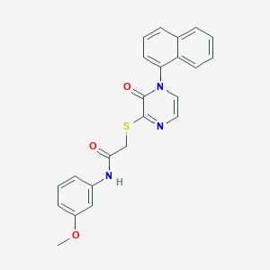 N-(3-methoxyphenyl)-2-((4-(naphthalen-1-yl)-3-oxo-3,4-dihydropyrazin-2-yl)thio)acetamide