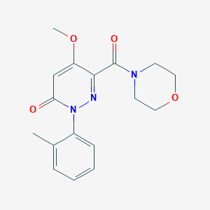 5-Methoxy-2-(2-methylphenyl)-6-(morpholine-4-carbonyl)pyridazin-3-one