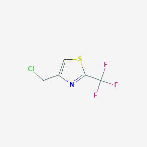 molecular formula C5H3ClF3NS B2873136 4-(Chloromethyl)-2-(trifluoromethyl)thiazole CAS No. 135207-07-7