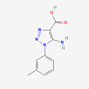 molecular formula C10H10N4O2 B2873145 5-Amino-1-(3-methylphenyl)triazole-4-carboxylic acid CAS No. 1091575-78-8