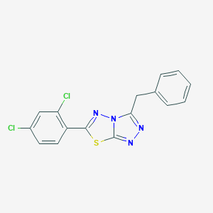 molecular formula C16H10Cl2N4S B287315 3-Benzyl-6-(2,4-dichlorophenyl)[1,2,4]triazolo[3,4-b][1,3,4]thiadiazole 