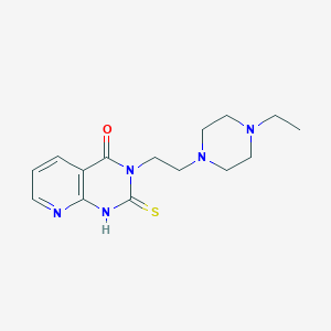 molecular formula C15H21N5OS B2873151 3-[2-(4-ethylpiperazin-1-yl)ethyl]-2-sulfanylidene-1H-pyrido[2,3-d]pyrimidin-4-one CAS No. 896707-78-1