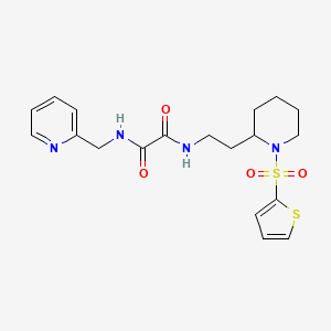 N1-(pyridin-2-ylmethyl)-N2-(2-(1-(thiophen-2-ylsulfonyl)piperidin-2-yl)ethyl)oxalamide