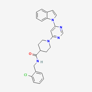 1-(6-(1H-indol-1-yl)pyrimidin-4-yl)-N-(2-chlorobenzyl)piperidine-4-carboxamide