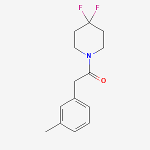 molecular formula C14H17F2NO B2873157 1-(4,4-Difluoropiperidin-1-yl)-2-(3-methylphenyl)ethanone CAS No. 2329071-82-9