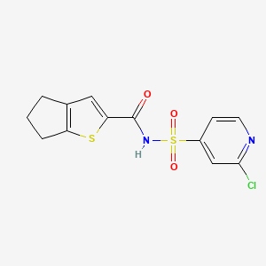 N-[(2-chloropyridin-4-yl)sulfonyl]-4H,5H,6H-cyclopenta[b]thiophene-2-carboxamide