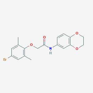 molecular formula C18H18BrNO4 B2873166 2-(4-bromo-2,6-dimethylphenoxy)-N-(2,3-dihydro-1,4-benzodioxin-6-yl)acetamide CAS No. 449752-46-9
