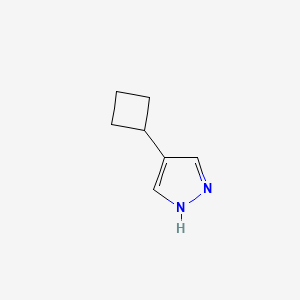 molecular formula C7H10N2 B2873187 4-环丁基-1H-吡唑 CAS No. 1909308-43-5