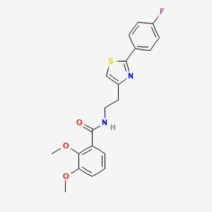 molecular formula C20H19FN2O3S B2873200 N-[2-[2-(4-fluorophenyl)-1,3-thiazol-4-yl]ethyl]-2,3-dimethoxybenzamide CAS No. 896607-04-8