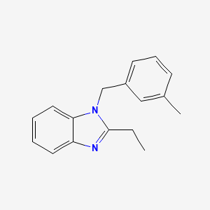 molecular formula C17H18N2 B2873204 2-Ethyl-1-[(3-methylphenyl)methyl]benzimidazole CAS No. 537018-11-4