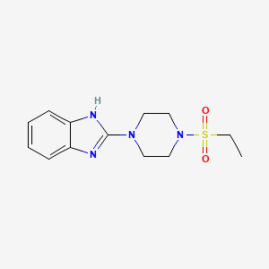 molecular formula C13H18N4O2S B2873217 2-(4-(乙磺酰基)哌嗪-1-基)-1H-苯并[d]咪唑 CAS No. 1208959-59-4