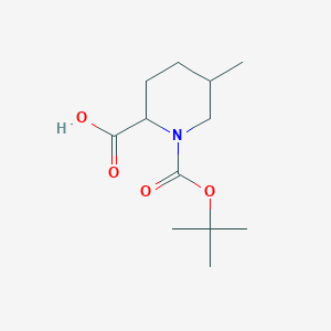 molecular formula C12H21NO4 B2873218 1-(叔丁氧羰基)-5-甲基哌啶-2-羧酸 CAS No. 661459-11-6