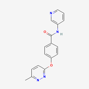 molecular formula C17H14N4O2 B2873219 4-((6-methylpyridazin-3-yl)oxy)-N-(pyridin-3-yl)benzamide CAS No. 1251685-69-4