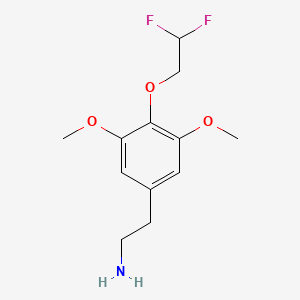 molecular formula C12H17F2NO3 B2873227 4-(2,2-Difluoroethoxy)-3,5-dimethoxyphenethylamine CAS No. 501700-02-3