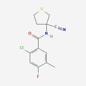 2-Chloro-N-(3-cyanothiolan-3-yl)-4-fluoro-5-methylbenzamide