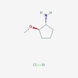molecular formula C6H14ClNO B2873230 trans-2-Methoxycyclopentan-1-amine hydrochloride CAS No. 2059907-95-6