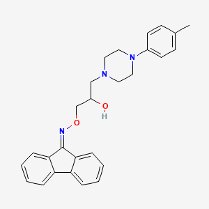molecular formula C27H29N3O2 B2873236 9H-fluoren-9-one O-(2-hydroxy-3-(4-(p-tolyl)piperazin-1-yl)propyl) oxime CAS No. 867136-15-0