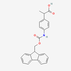 molecular formula C24H21NO4 B2873238 2-[4-({[(9H-fluoren-9-yl)methoxy]carbonyl}amino)phenyl]propanoic acid CAS No. 174213-78-6